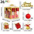 26-Piece Christmas Ball Ornaments Set | Tree Hanging Decor