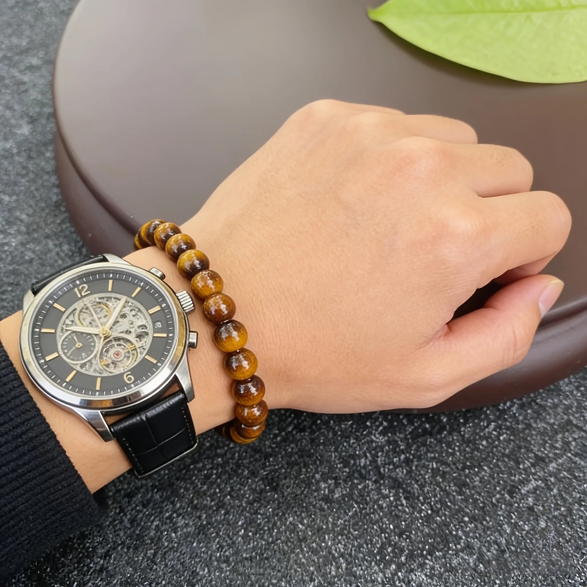 2pcs 1pc Tiger Eye Stone Bracelets Fashionable Additions Jewelry 8mm Bracelets Suitable for VALENTINE'S DAY Gifts Oasis Select
