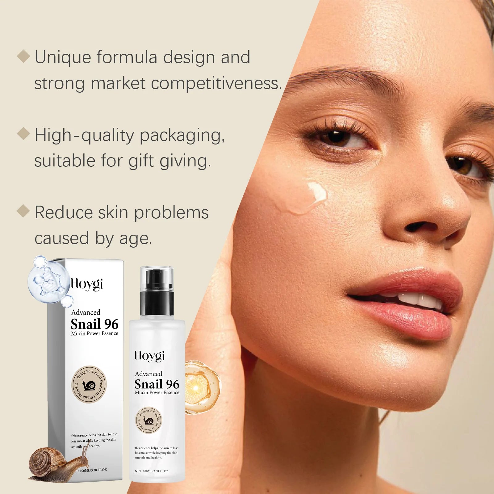 Snail Mucin 96% Face Serum – Firm, Hydrate & Fade Fine Lines Face Serum Oasis Select