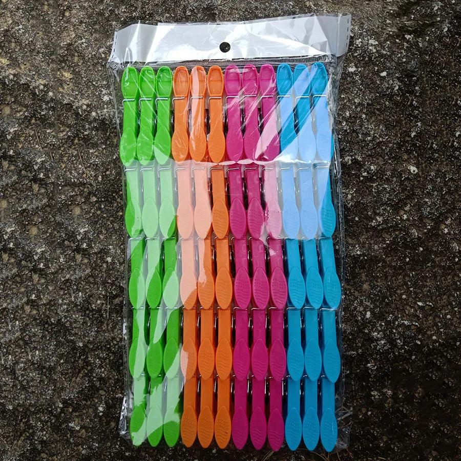 Windproof No Mark Hanging Clips with Storage Basket Colorful Clips for Laundry Socks Delicate Clothes Multiuse Home Organization Oasis Select 60pcs no Basket