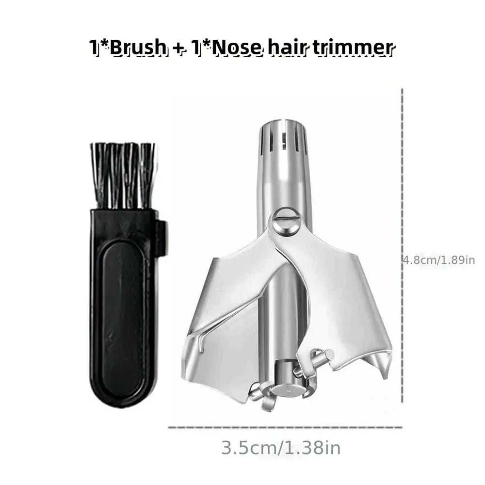 Portable Stainless Steel Nose Hair Trimmer For Men/Women Manual And Washable Ear And Nose Hair Remover Shaver With Precisio Oasis Select