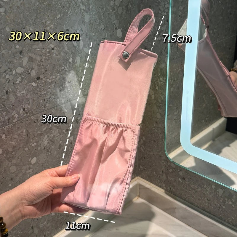 Portable Curling Iron Storage Bag Hair Dryer Travel Storage Bag Reusable Zippered Storage Bag Travel Storage Accessories Oasis Select Pink