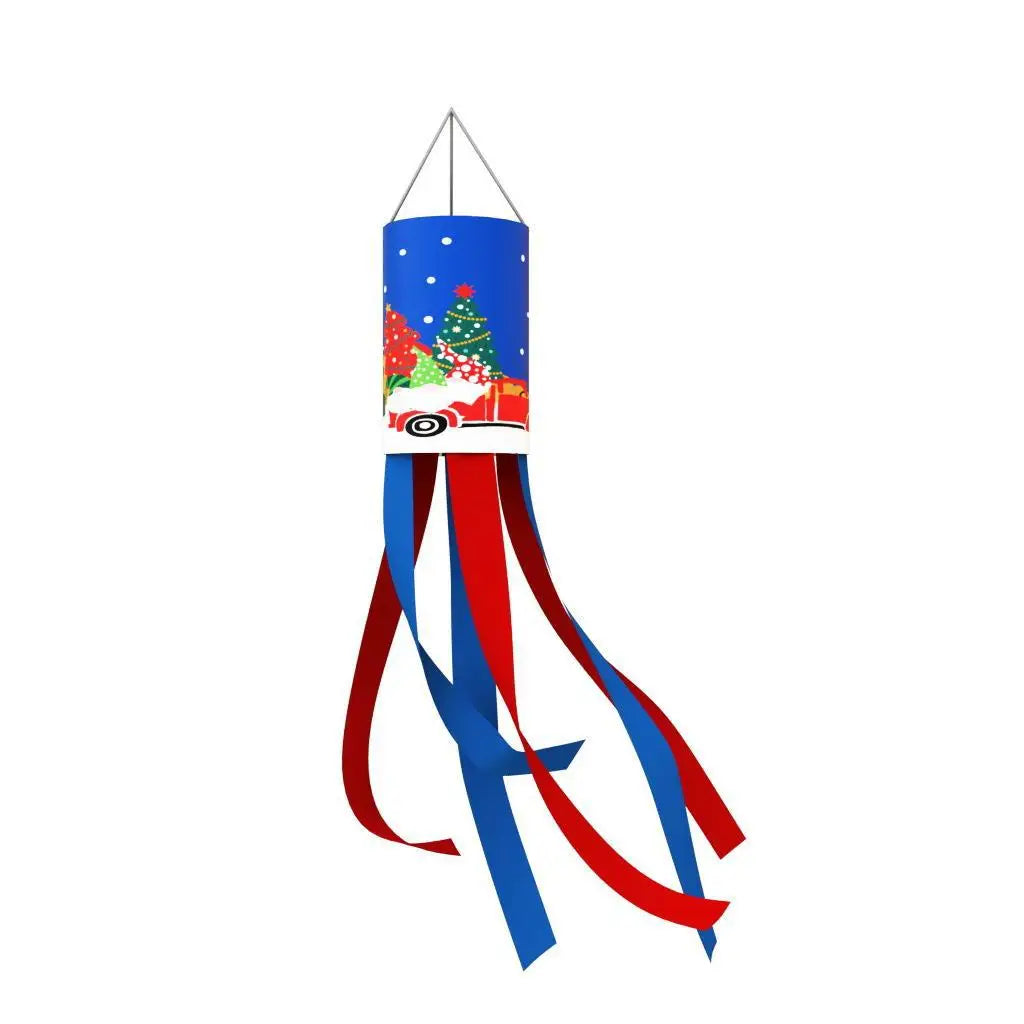 Christmas Wind Tunnel Flags Courtyard Gardens Outdoor Decorative Wind Chimes Wind Bags Hanging Flags Oasis Select 02 one meter