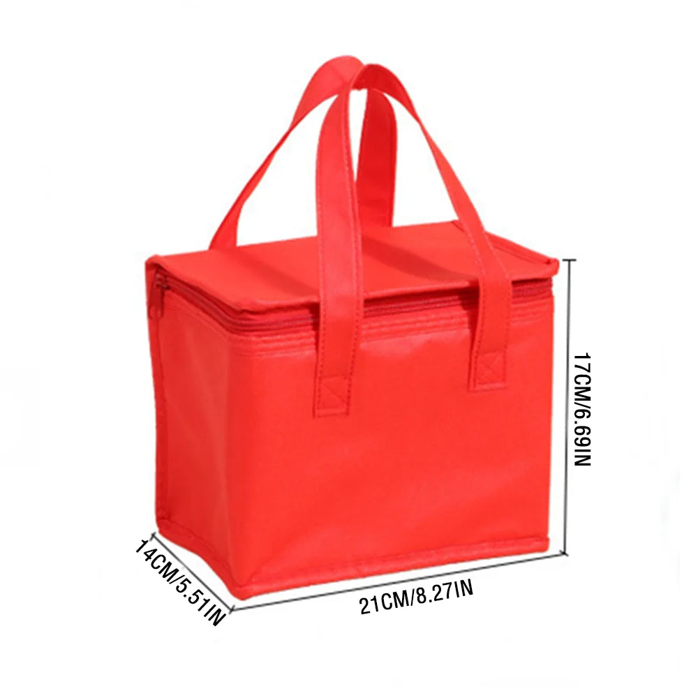 Portable Lunch Cooler Bag Folding Insulation Picnic Ice Pack Food Thermal Bag Drink Carrier Insulated Bags Food Delivery Bag Oasis Select Red-S
