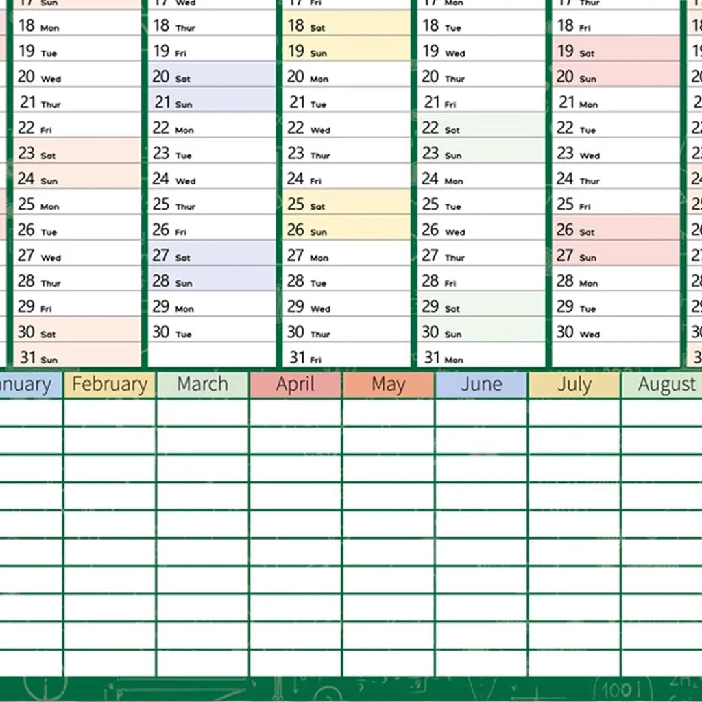 2026 Year Calendar Goal Setting Schedule Tracking Large Year Wall Calendar 2026 for Study Dorm Living Room Bedroom Apartment Oasis Select
