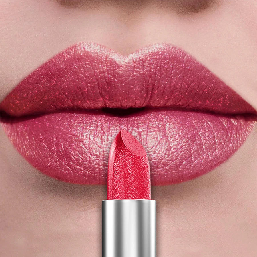 KAFURUX 21-Color Glitter Metallic Lipstick | Pearlescent Lip Tint