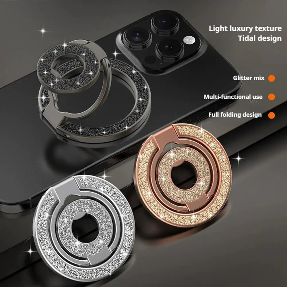 Mobile Phone Strong Magnetic Holder for Magsafe Double-sided Magnet Stand Portable Folding Ring Bracket for Xiaomi iPhone 16 15 Oasis Select