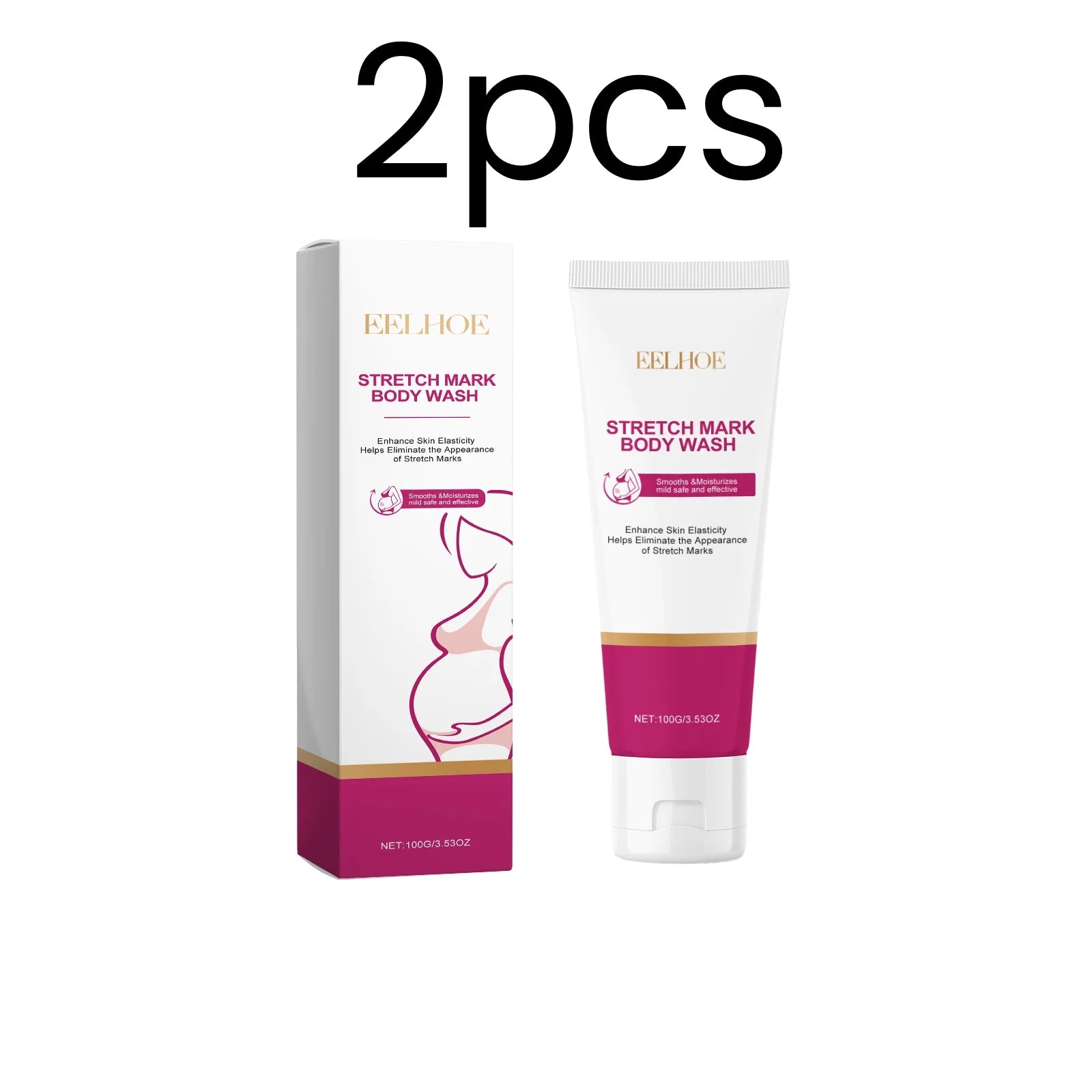 EELHOE Stretch Mark Body Wash – Firming Pregnancy Shower Gel Stretch Mark Body Wash Oasis Select 2pcs Moisturizing