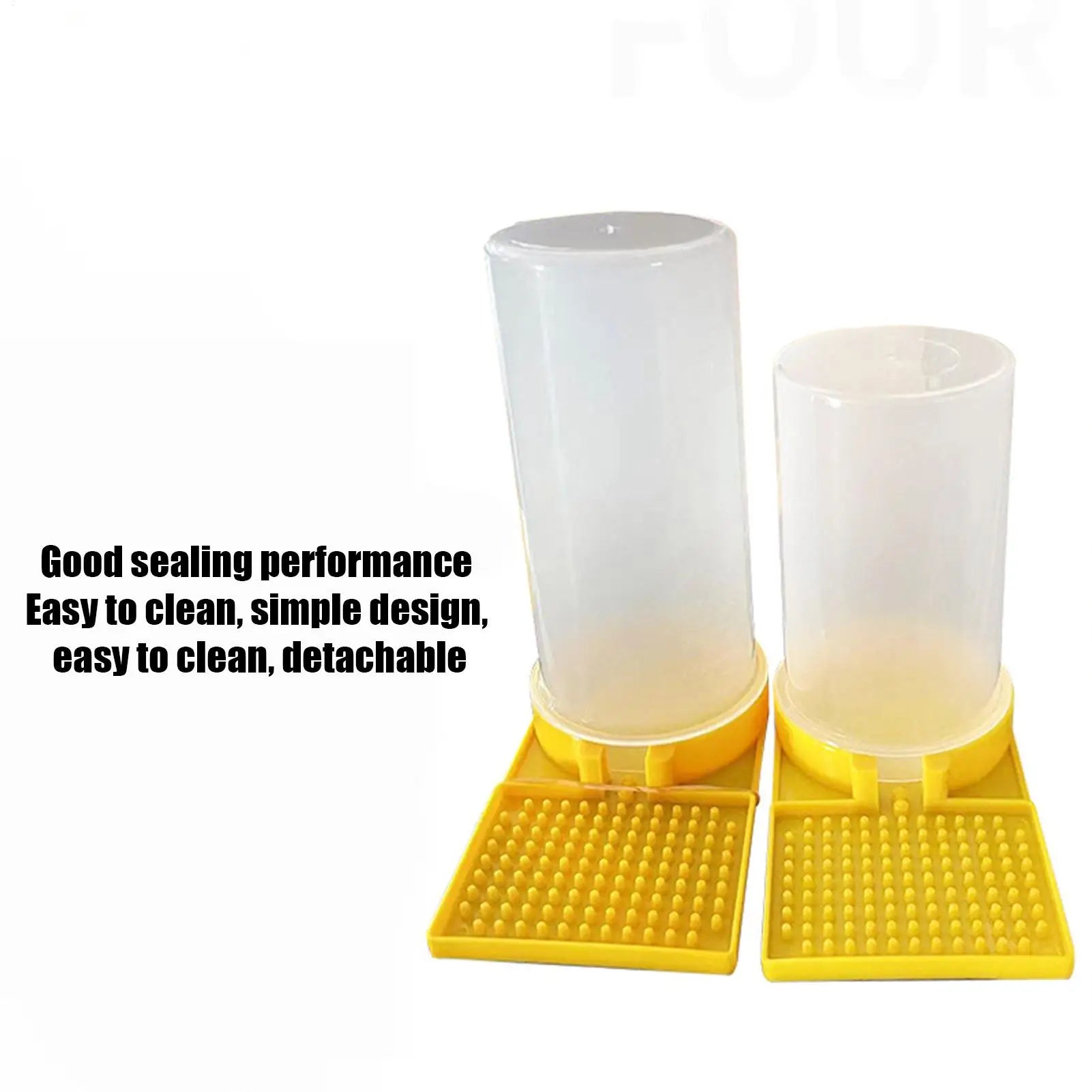 Poultry Feeder Water Cup Leakproof Large Capacity Clear Feeder Water Cup Feeding Container for Chicks Quail Bee Feeders Oasis Select