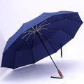 Genuine Brand Large Folding Umbrella Business Men Automatic Umbrellas Windproof Male Parasol Parasol Umbrella Oasis Select Aluminum Dark blue 10K
