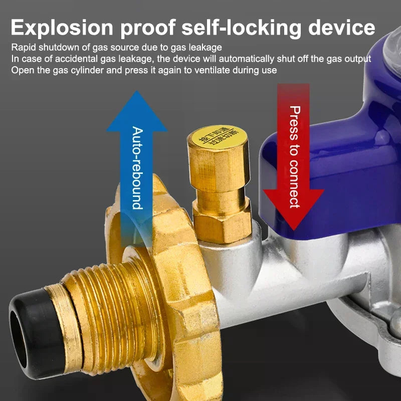 Home Use Tanks Pressure Regulator With Gauge Safe Explosions Proof Valves Low Pressure Valves For Cooking Oasis Select