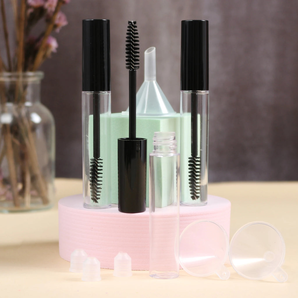 3-Pack 10ml Empty Mascara Tubes with Wand & Funnel | Refillable