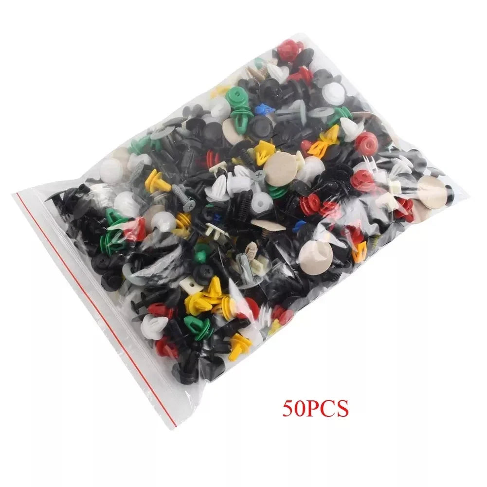 50-500pcs Universal Mixed Auto Fastener Car Bumper Clips Retainer Car Fastener Rivet Door Panel Liner for All Car Oasis Select 50pcs