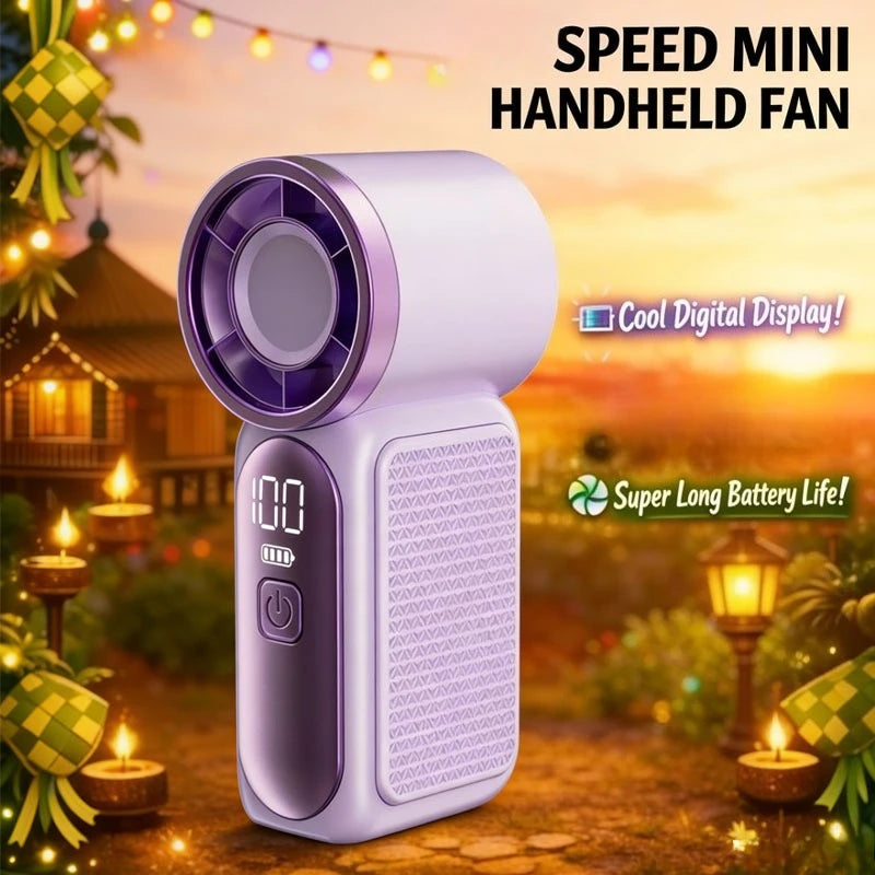 Long Lasting Turbo Mini Handheld Fan USB Rechargeable Portable Outdoor Small Fan High Speed Powerful Airflow Cooling Gadget Oasis Select