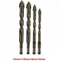 4pcs Concrete Drill Bit Kit Tungsten Carbide Drill Hard Alloy Cross Drill Bits Set for Glass Plastic Wood Brick Puncher Oasis Select 4PCS