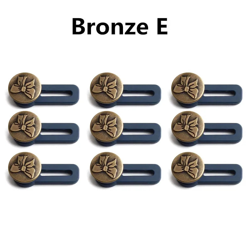 3/6/9pcs Jeans And Pants Button Extenders Universal Wait Expanander For Women And Men Instant Band Extension Solution Oasis Select 9pcs Bronze E