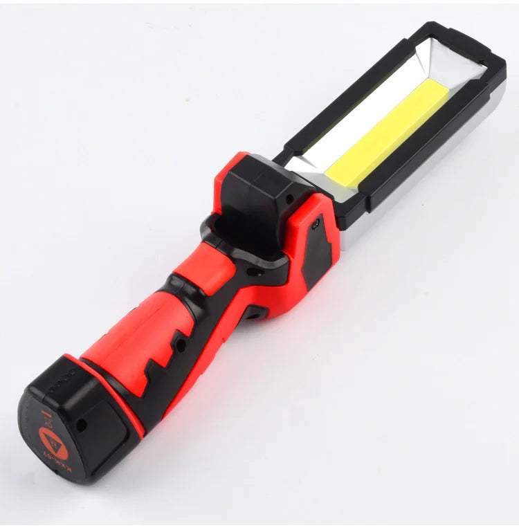 Portable COB LED Work Light Car Garage Mechanic Lamp USB Rechargeable Lnspection Lamp Torch Car Emergency Flashing Light Oasis Select KXK07-red