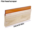 Screen Printing Squeegee with Wooden Anti-Slip Handle, High-Elastic Silicone Blade, Water-oil dual use, Anti-stick, Easy clean Oasis Select 24cm Flat