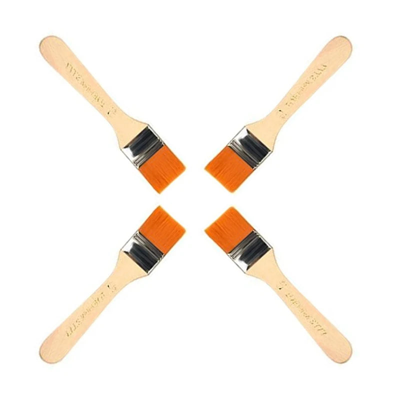 4Pcs/Set Hair Painting Brush Acrylic Paints Nylon Oil Paint Brush Watercolor Paint Drawing Art Supplies Wood Handles Oasis Select