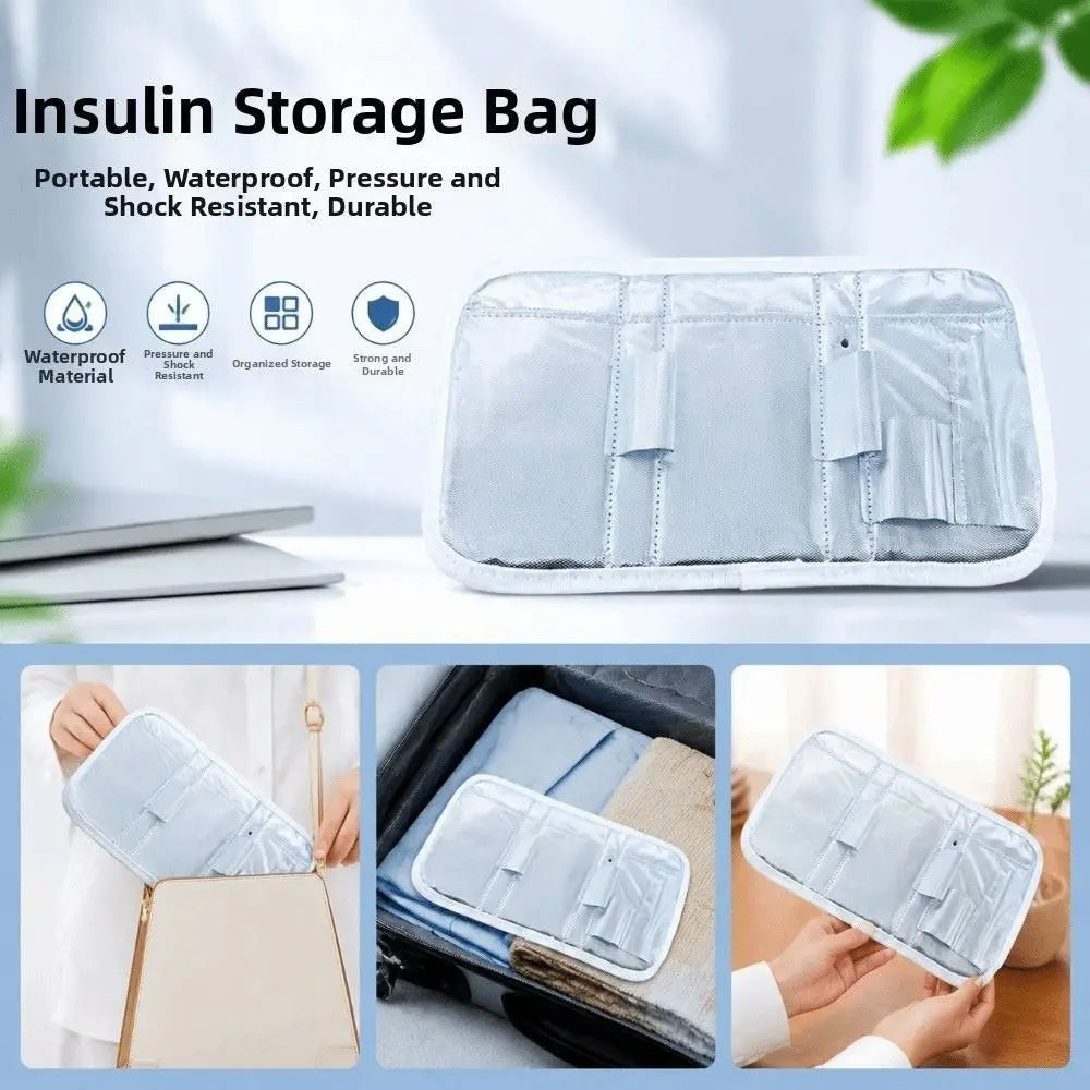 Foldable Aluminum Foil Insulin Cooling Bag | Travel Cooler