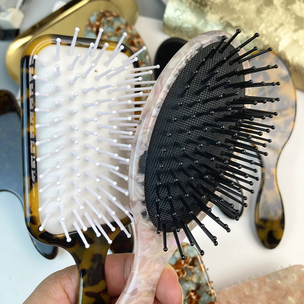 Oval Air Cushion Hair Brush – Boar Bristle Scalp Massage Comb