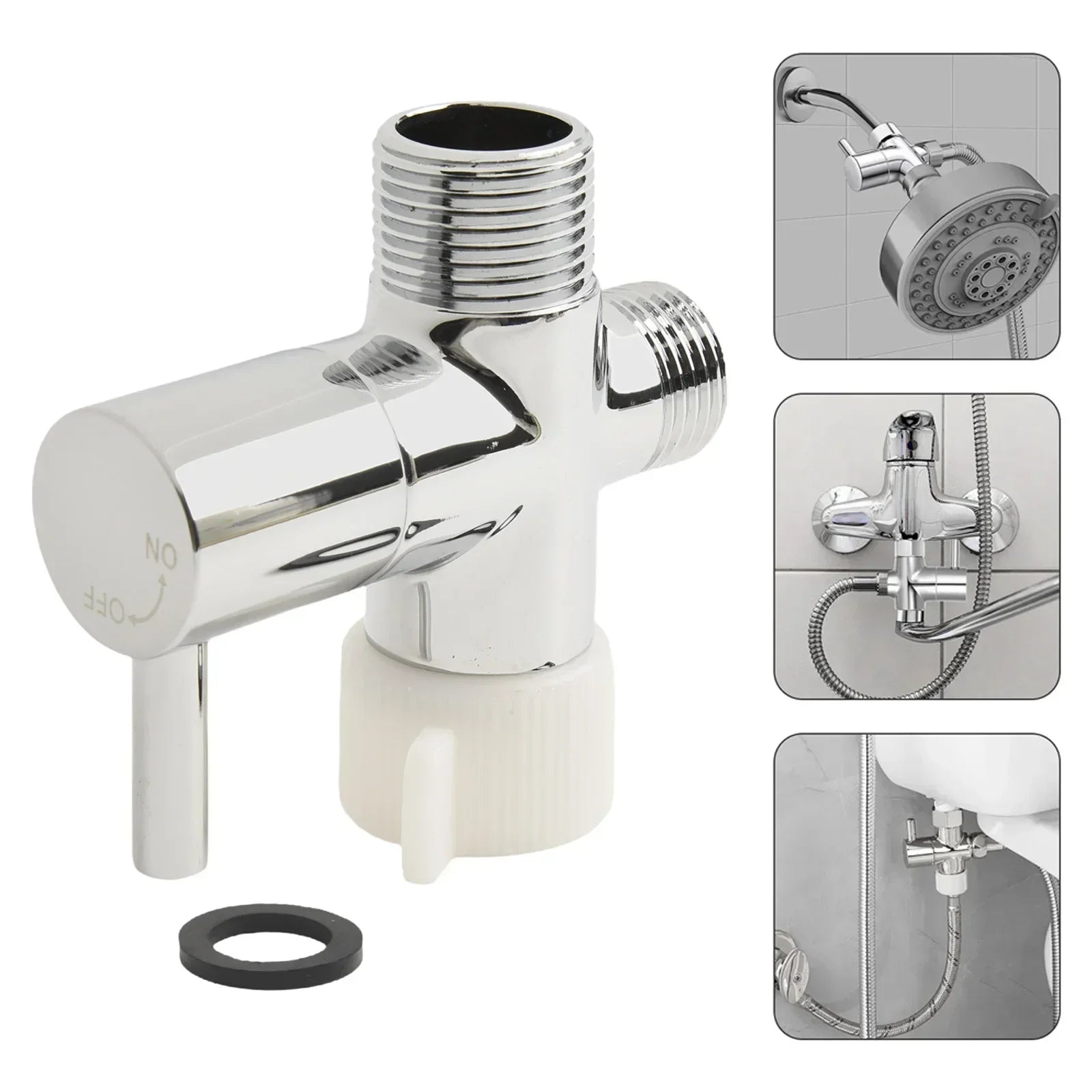 T Adapter Bidet T Adapter Metal Tee Connector Easy Installation Sturdy Construction Toilet Water Flowing Control Oasis Select