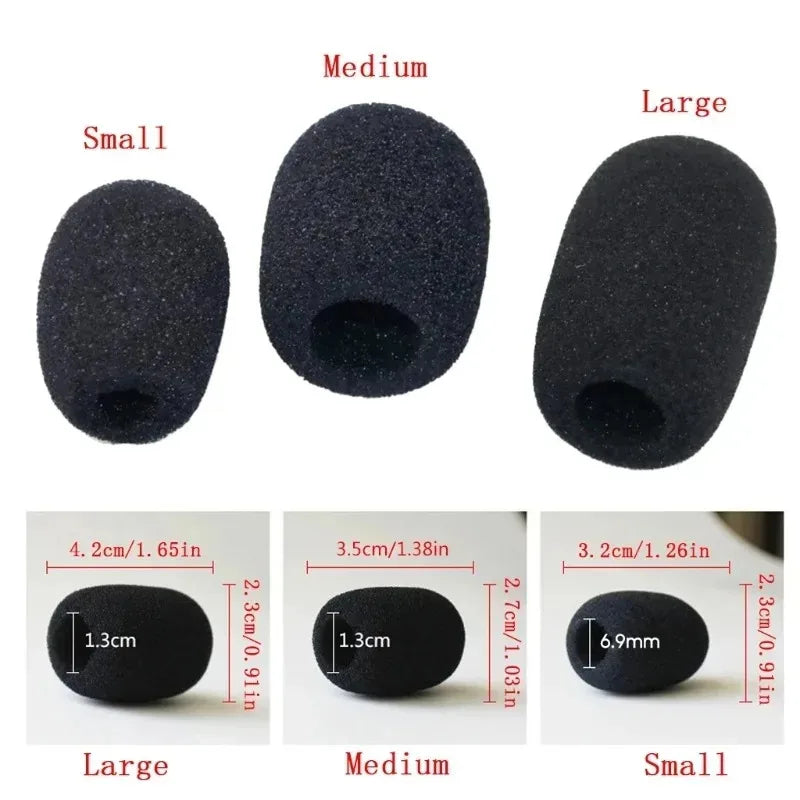 5-40PCS Microphone Windscreen Sponge Cover Headset Mic Foam Cover Protective Cap for Gooseneck Meeting Mic Oasis Select