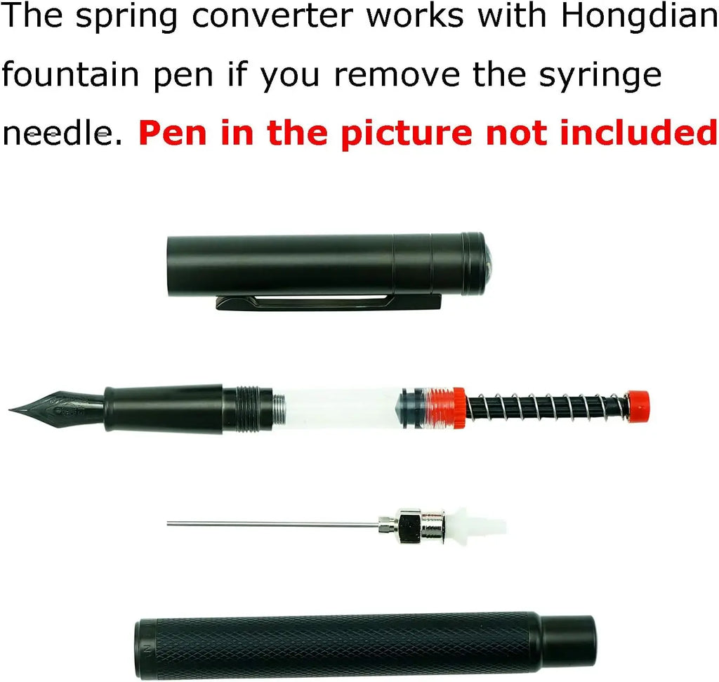 5 Pack Fountain Pen Ink Syringe Filler, Spring Converter with Removable Blunt Needle Tip fountain pen ink filler Oasis Select