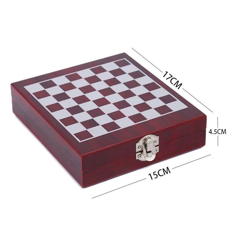 4-Piece Set Wine Opener with Chessboard Design Ideal Wine Accessories for Entertainment Wine Lovers Hosts Perfect Gift Idea Oasis Select