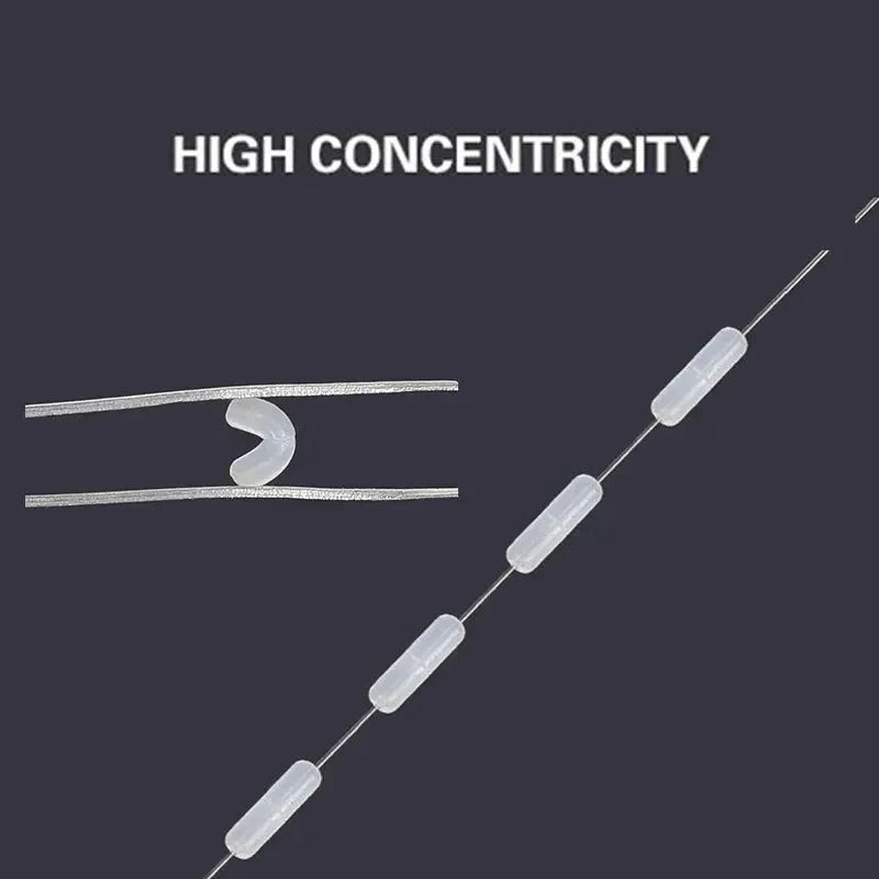 1/2Set Silicone Space Bean Oval Stopper Bobber Profession Fishing Float Resistance Anti-Strand Fish Line Fishing Gear Oasis Select
