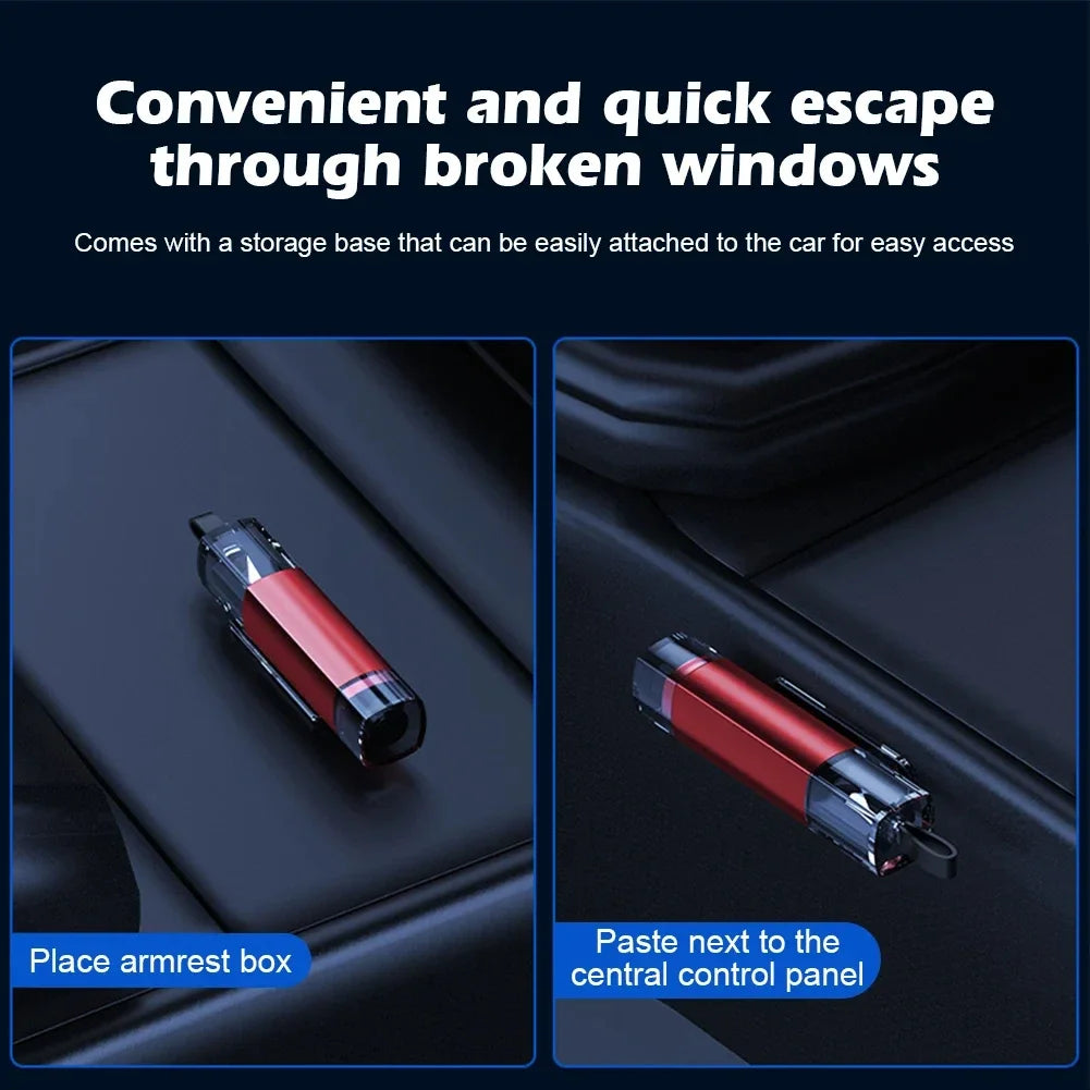 2-in-1 Car Emergency Glass Breaker & Seat Belt Cutter Tool