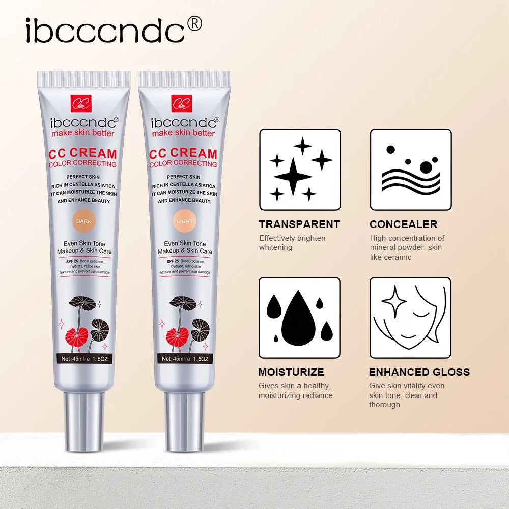 45/15ml Color Correcting CC Cream Moisturizing Waterproof Sweat-proof Makeup Before Concealer Lasting Makeup Change CC Cream Oasis Select