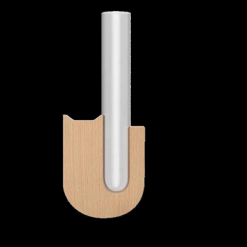 Solid Wood Refrigerator, Magnetic Glass Test Tube, Vase, Flower Arrangement, Creative Decoration, Wall-mounted Small Vase Oasis Select kitten