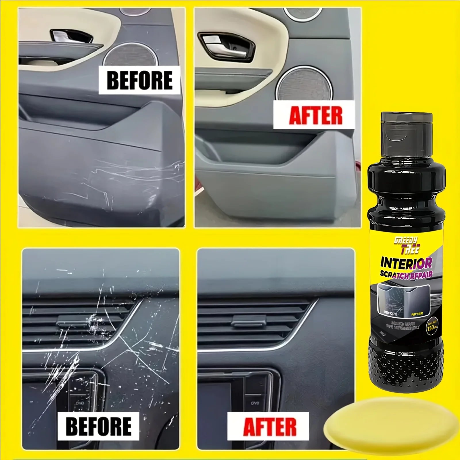 Scratch Repair Kit for Interior Crystal Clear Car Plastic Restorer - Auto Interior & Panel Renewal Wax Coating Agent Car Wax Car Oasis Select