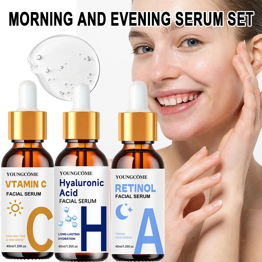 YOUNGCOME Hyaluronic Acid Face Serum – 3-Piece Hydrating Set Hyaluronic Acid Serum Oasis Select 40ml 3pcs1set