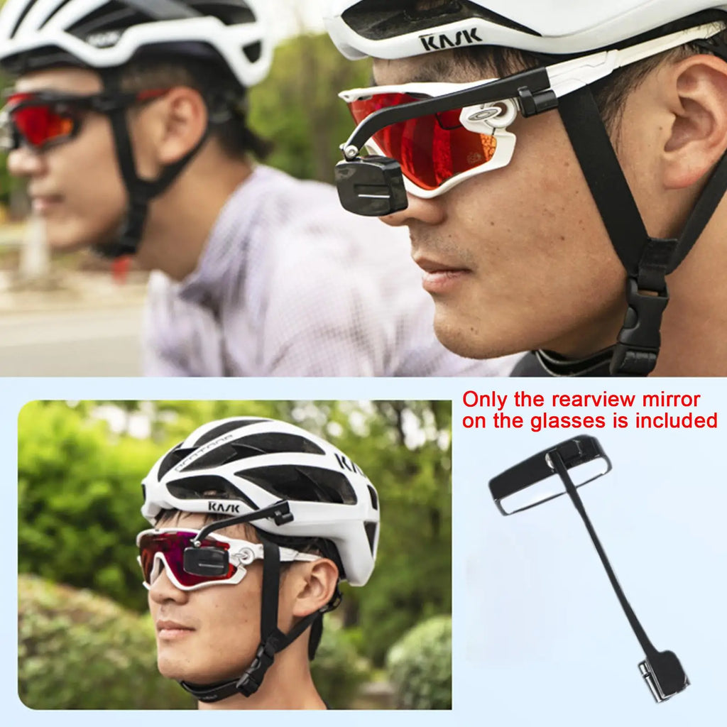 Bike Bicycle Cycling Riding Glasses Rear View Mirror 360 Rearview Adjustment Rear View Eyeglass Mount Helmet Oasis Select