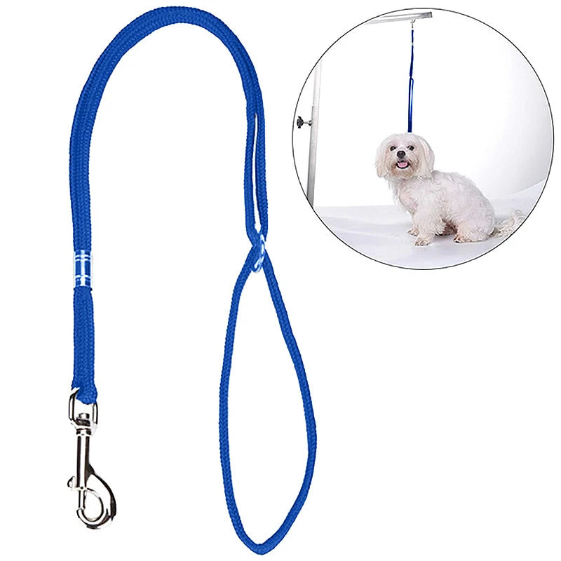 2pcs Adjustable Dogs Leash Pets Noose Loop Lock Clip Rope Cats Grooming Table Accessories Arm Bath Nylon Restraint Ropes Harness Oasis Select Blue 1pc