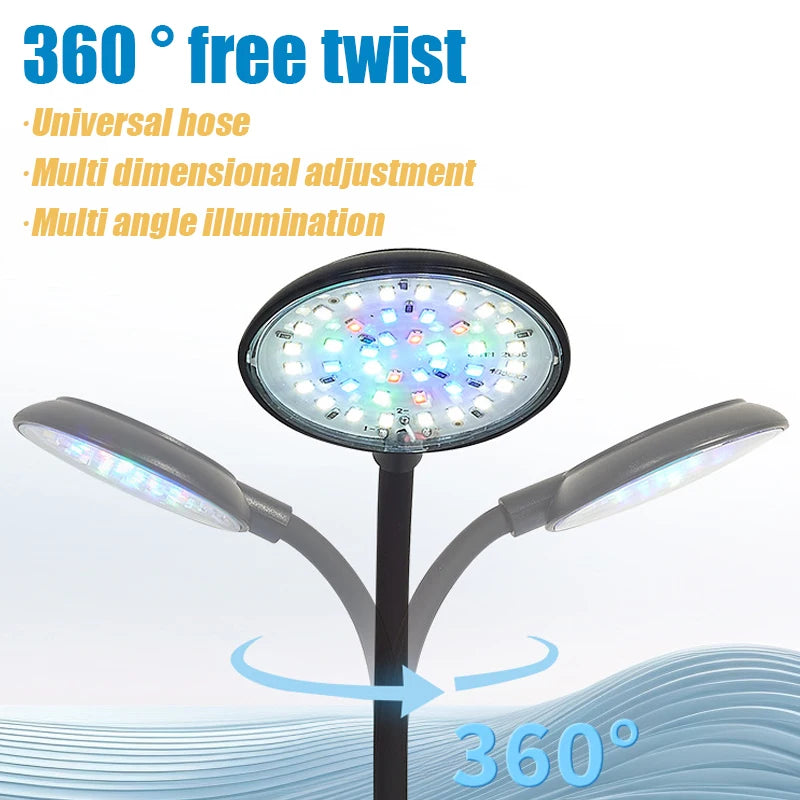 USB Fish Tank Small Clip Light Water Grass Light LED 3/5/7W Color Changing Adjustable Light Splash Proof Restore Natural Colors Oasis Select