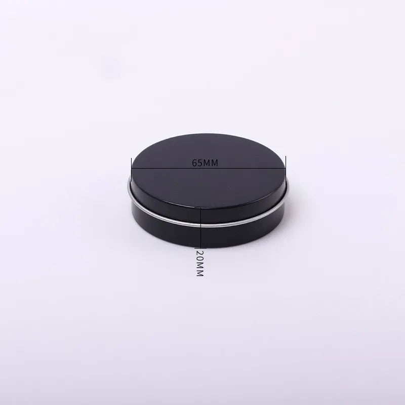 Round Tin Box – Refillable Metal Storage Jar for DIY & Travel