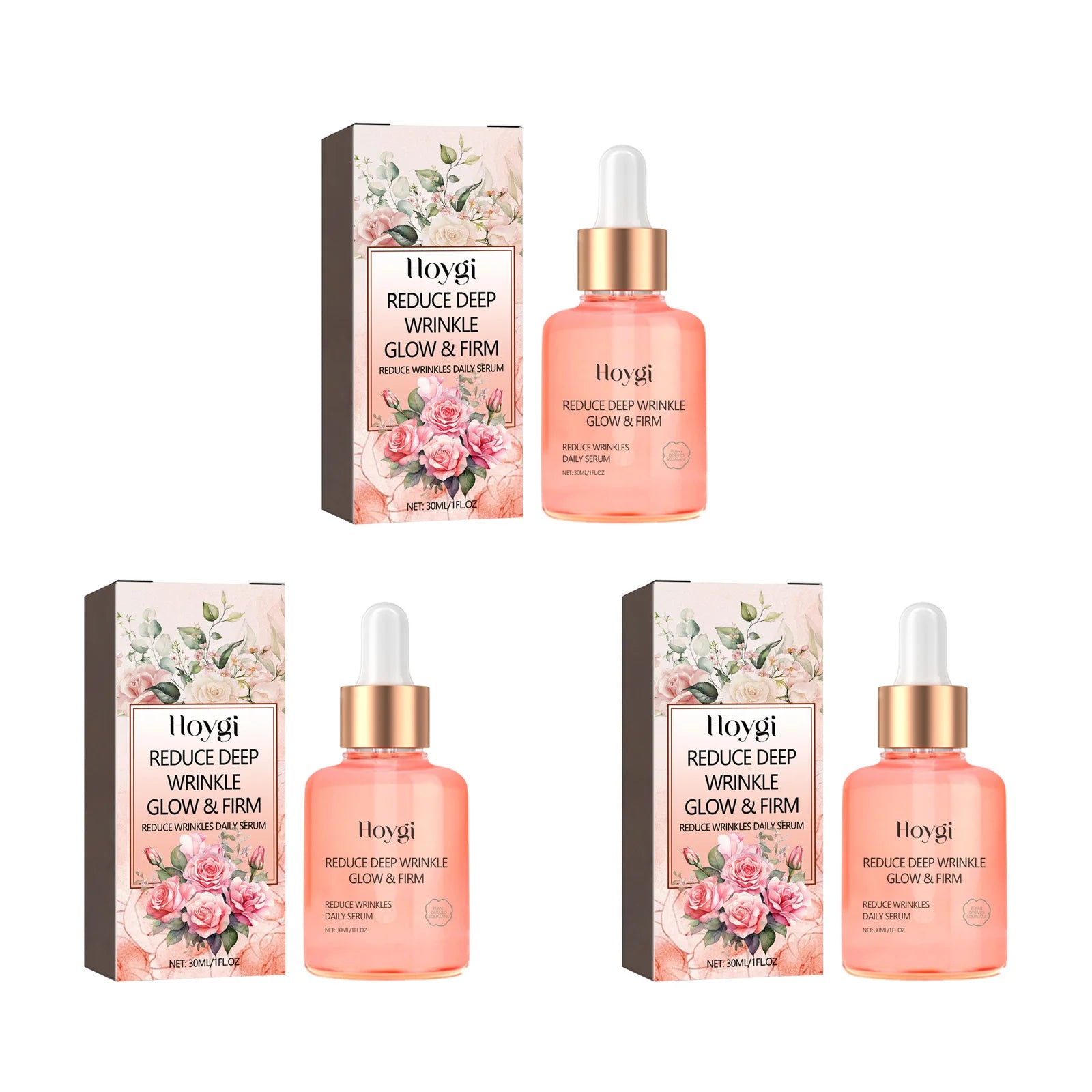 Hoygi Rose Vitamin C Face Serum – Anti-Aging & Brightening 30ml Face Serum Oasis Select 3 x 30ml Boxed