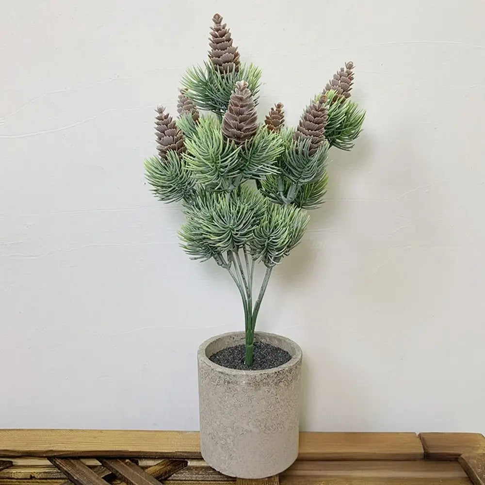 Green Artificial Pine Branches Desktop Ornament DIY Accessories Faux Pine Leaves Craft Fake Plant Fake Pine Home Decoration Oasis Select