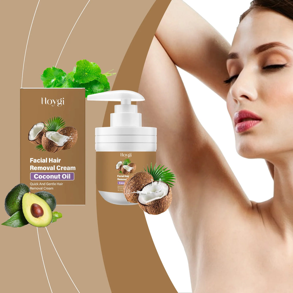 Coconut Facial Hair Removal Cream Painless No Irritation Reduce Redness Soothing Growth Inhibitor Smoothing Body Depilatory Crea Oasis Select