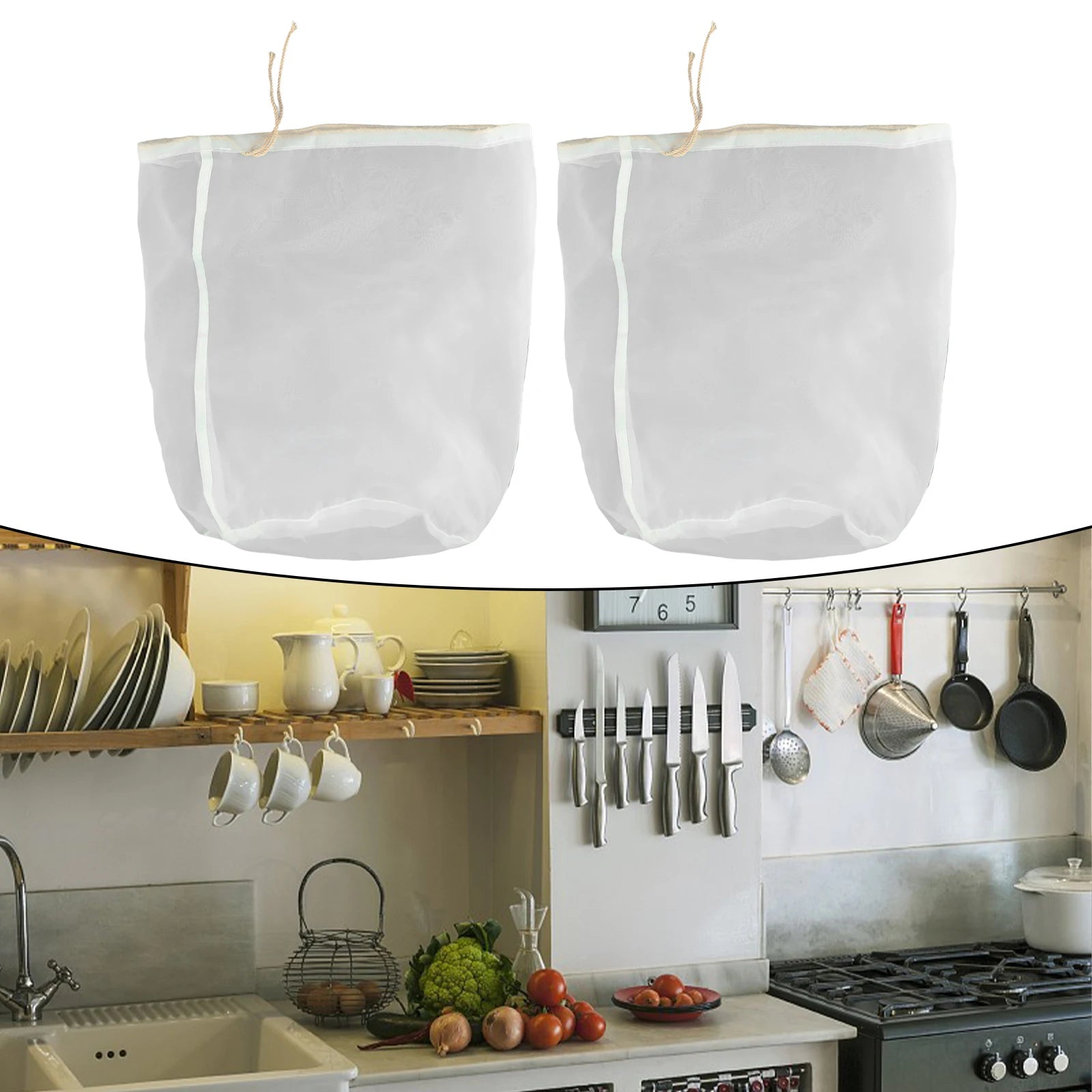 Multi Purpose Homebrew Filter Bags Straining Bags Home Brew Functional Practical Useful Fine Mesh Food Home brew Oasis Select