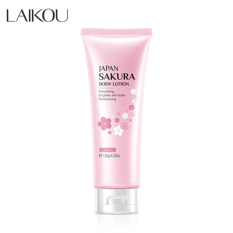 LAIKOU Cherry Blossom Body Lotion – 24H Sakura Moisturizer Body Lotion Oasis Select Sakura 120g