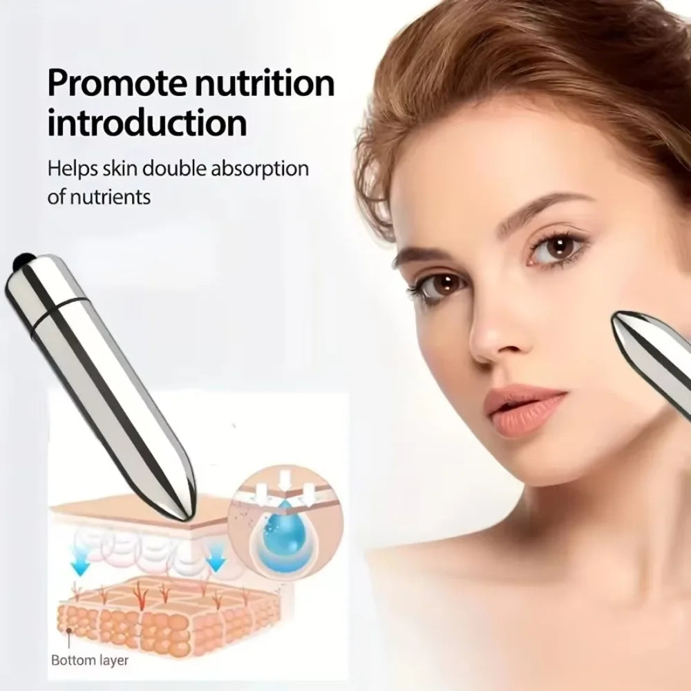 1pc Mini Vibrating Massager Facial And Eye Massage Treatment Promotes Lotion Absorption Portable For Home And Travel Beauty Tool Oasis Select