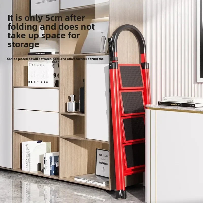 Herringbone Ladder Household Ladder Folding Telescopic Multifunctional Indoor Stairs Thickened Climbing Ladder Escalator Oasis Select