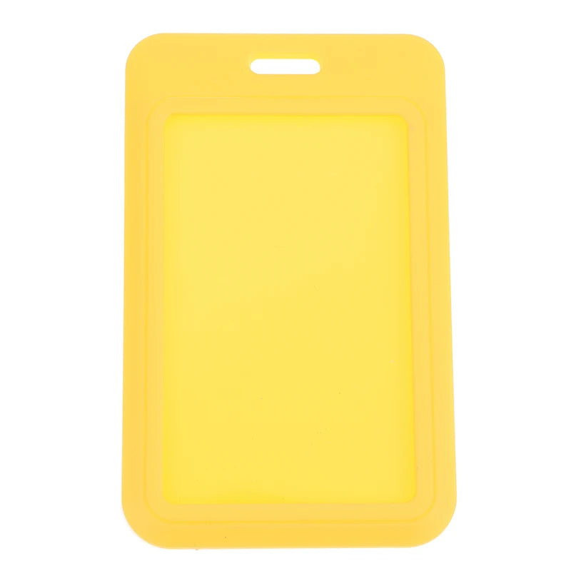 New Sale 1Pc Two-Sided Credit Card Cover Hard Plastic Badge Holders With Slot For Event Staff Tag ID Card Holder Pass Strap Oasis Select Yellow