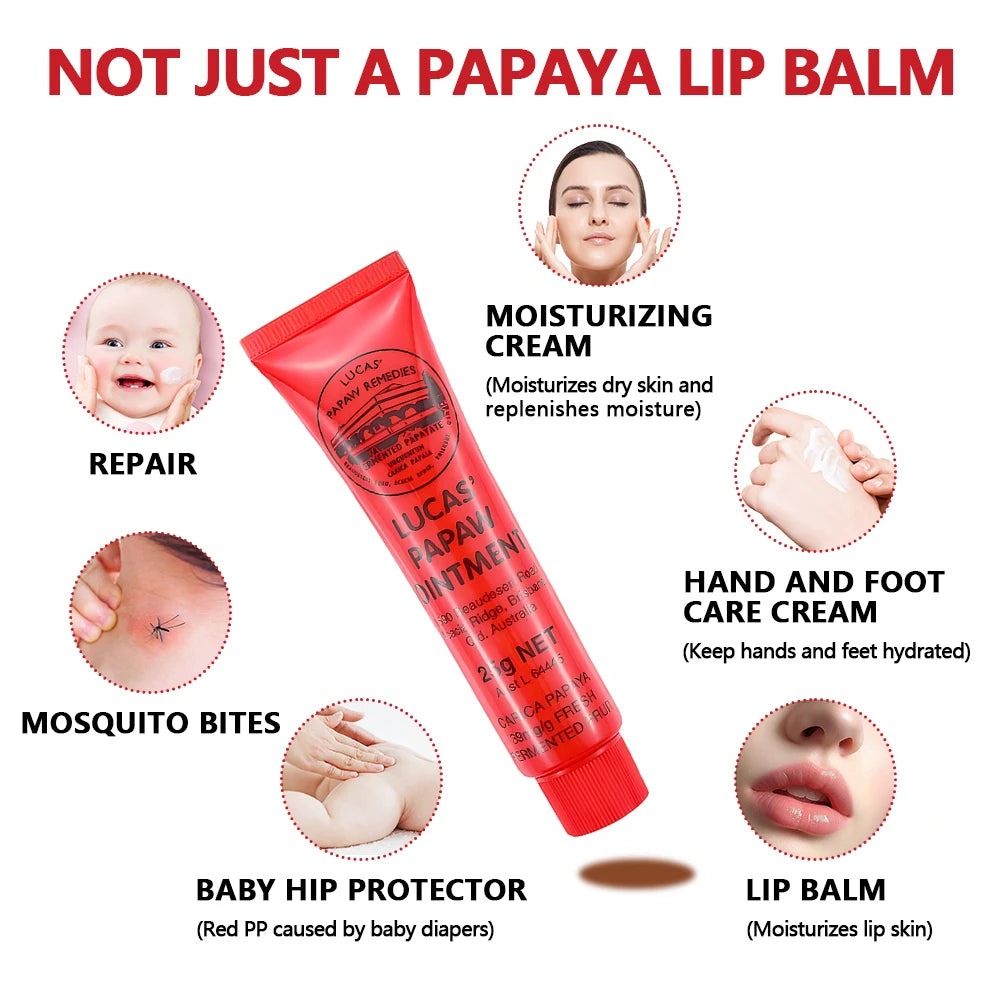 Papaw Ointment Balm Lipstick Moisturizing Anti Drying Multifunctional Hydrating Universal Cream Lip Balm Oil 25g Lucas Face Care Oasis Select