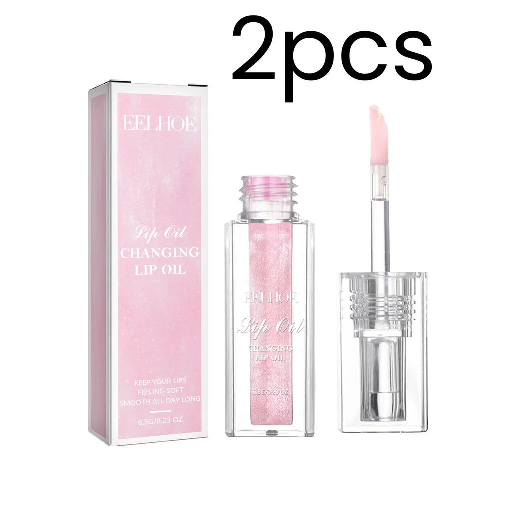 EELHOE Color Changing Lip Oil – Moisturizing Glossy Lip Gloss Color Changing Lip Oil Oasis Select 2pcs
