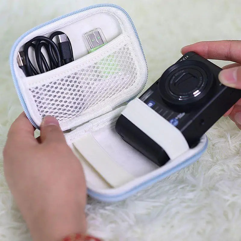 1Pcs Mini CCD Cameras Protective Case With Travel Cover Mesh Pocket For Accessories And SD Cards Digital Camera Bag Oasis Select